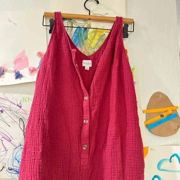 Gauze Maternity Jumpsuit Isabel Maternity Red
Cotton Pull On Pockets Crop S - Picture 7 of 9